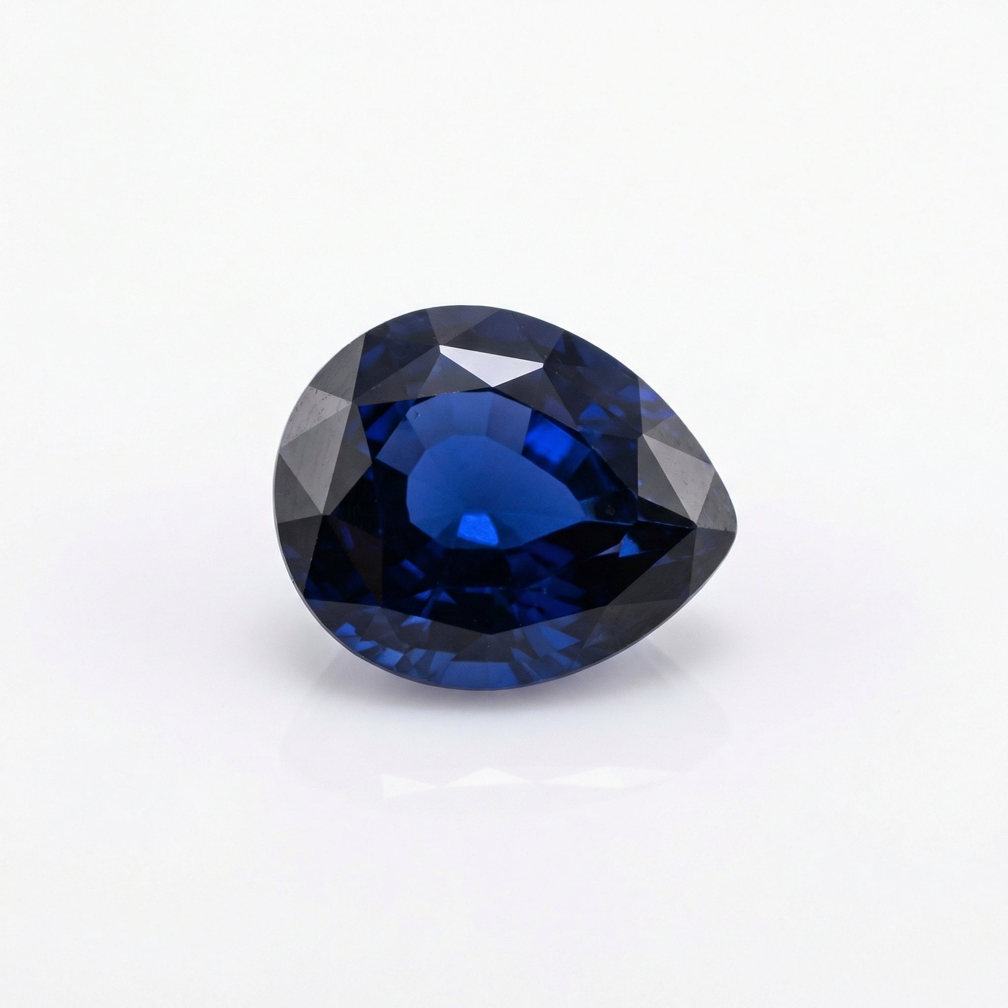 IGI Certified Laboratory Grown Blue Sapphire | 17.00 Carat Pear Mixed Cut | Luxury Gemstone-Saleh Sallom Main image