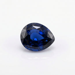 IGI Certified Laboratory Grown Blue Sapphire | 17.00 Carat Pear Mixed Cut | Luxury Gemstone-Saleh Sallom