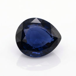 IGI Certified Laboratory Grown Blue Sapphire | 17.00 Carat Pear Mixed Cut | Luxury Gemstone-Saleh Sallom