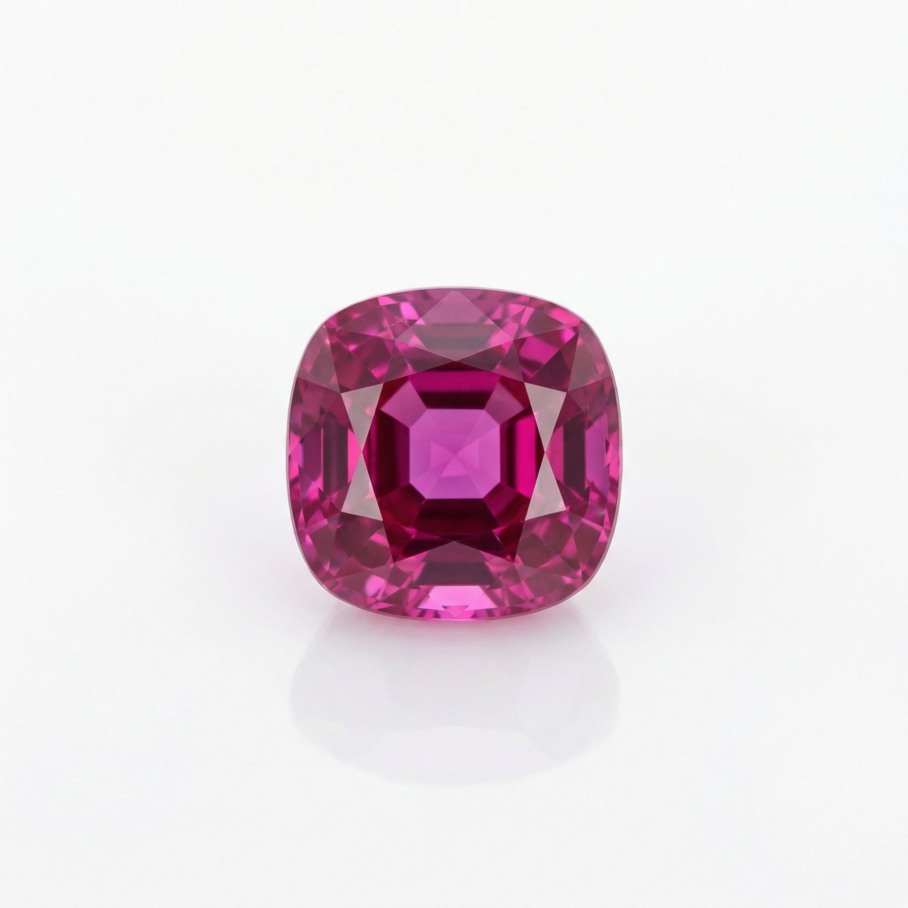 IGI Certified Laboratory Grown Pink Sapphire | 5.23 Carat Square Cushion Mixed Cut | Vibrant Pink Gemstone-Saleh Sallom