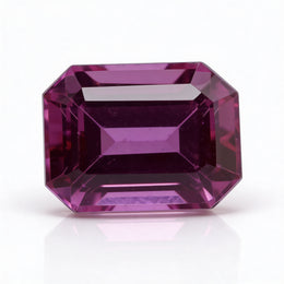 IGI Certified Laboratory Grown Pink Sapphire | 6.15 Carat Emerald Cut | Premium Purplish Pink Gemstone-Saleh Sallom
