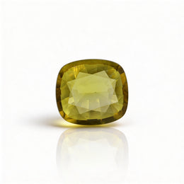 IGI Certified Laboratory Grown Yellow Sapphire | 15.16 Carat Cushion Mixed Cut | Premium Bright Yellow Gemstone-Saleh Sallom