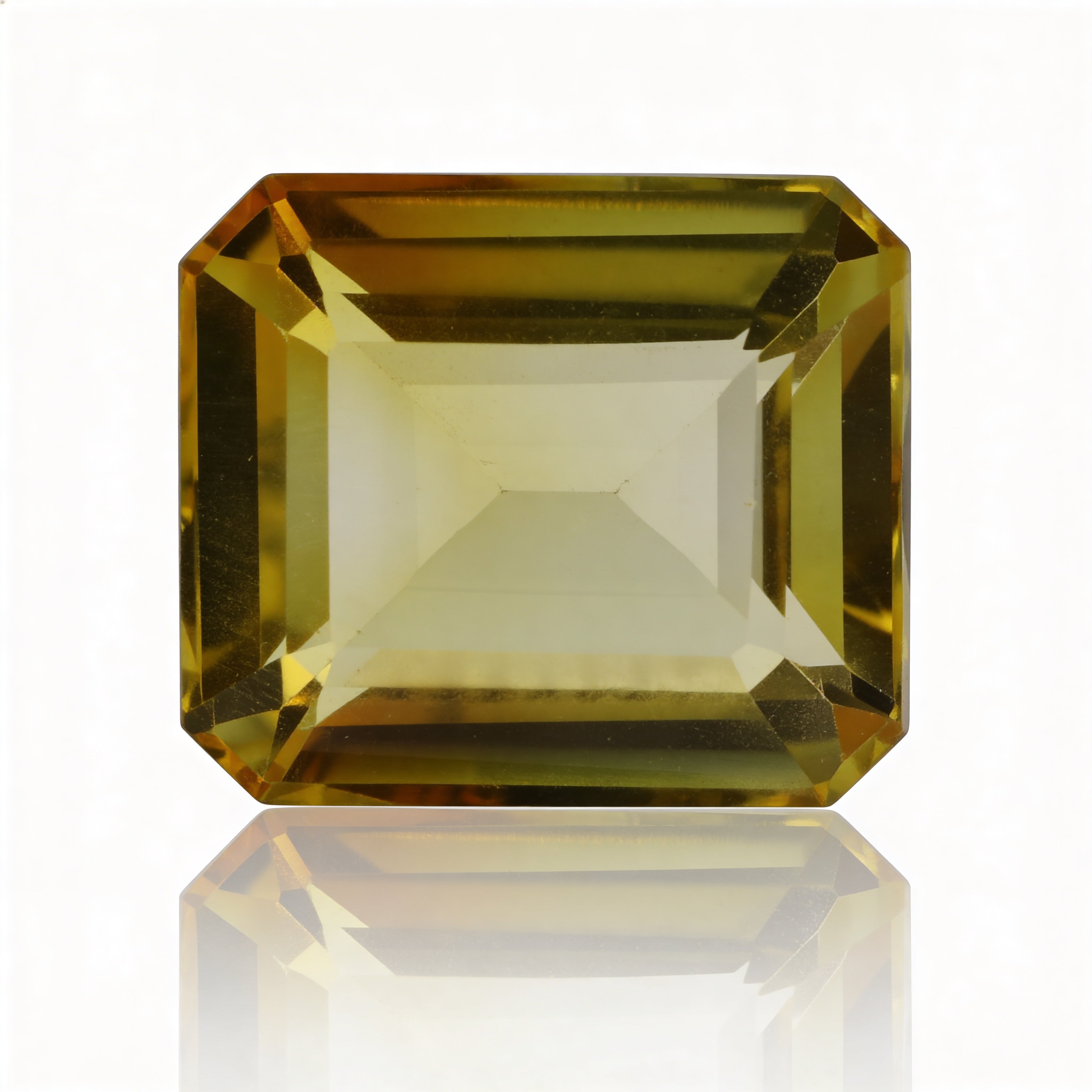IGI Certified Laboratory Grown Yellow Sapphire | 20.92 Carat Emerald Cut | Premium Vivid Yellow Gemstone-Saleh Sallom Main image