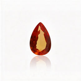 IGI Certified Laboratory Grown Orange Sapphire | 1.07 Carat Pear Mixed Cut | Vivid Orange Gemstone-Saleh Sallom