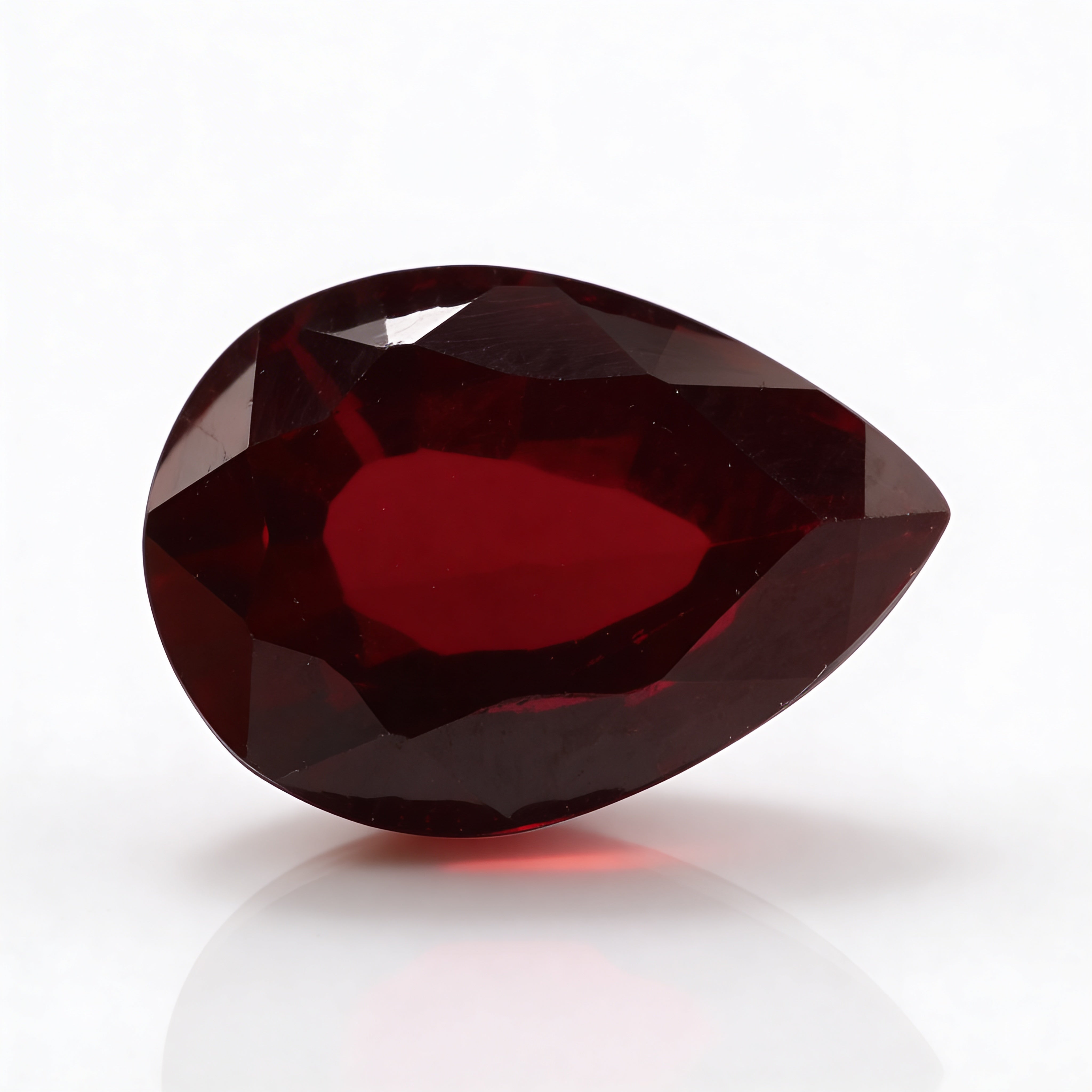IGI Certified Laboratory Grown Ruby | 6.44 Carat Pear Mixed Cut | Elegant Red Gemstone-Saleh Sallom Main image