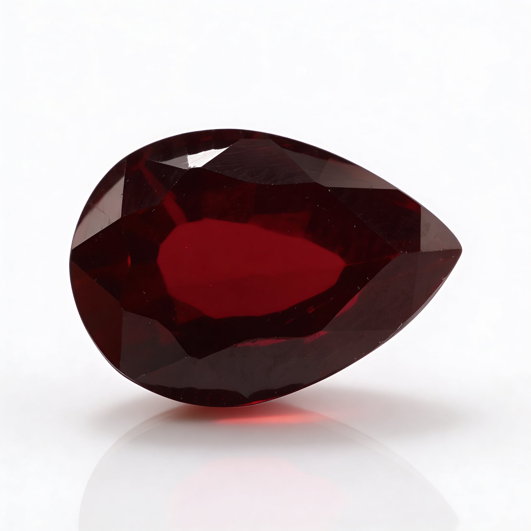 IGI Certified Laboratory Grown Ruby | 6.44 Carat Pear Mixed Cut | Elegant Red Gemstone-Saleh Sallom