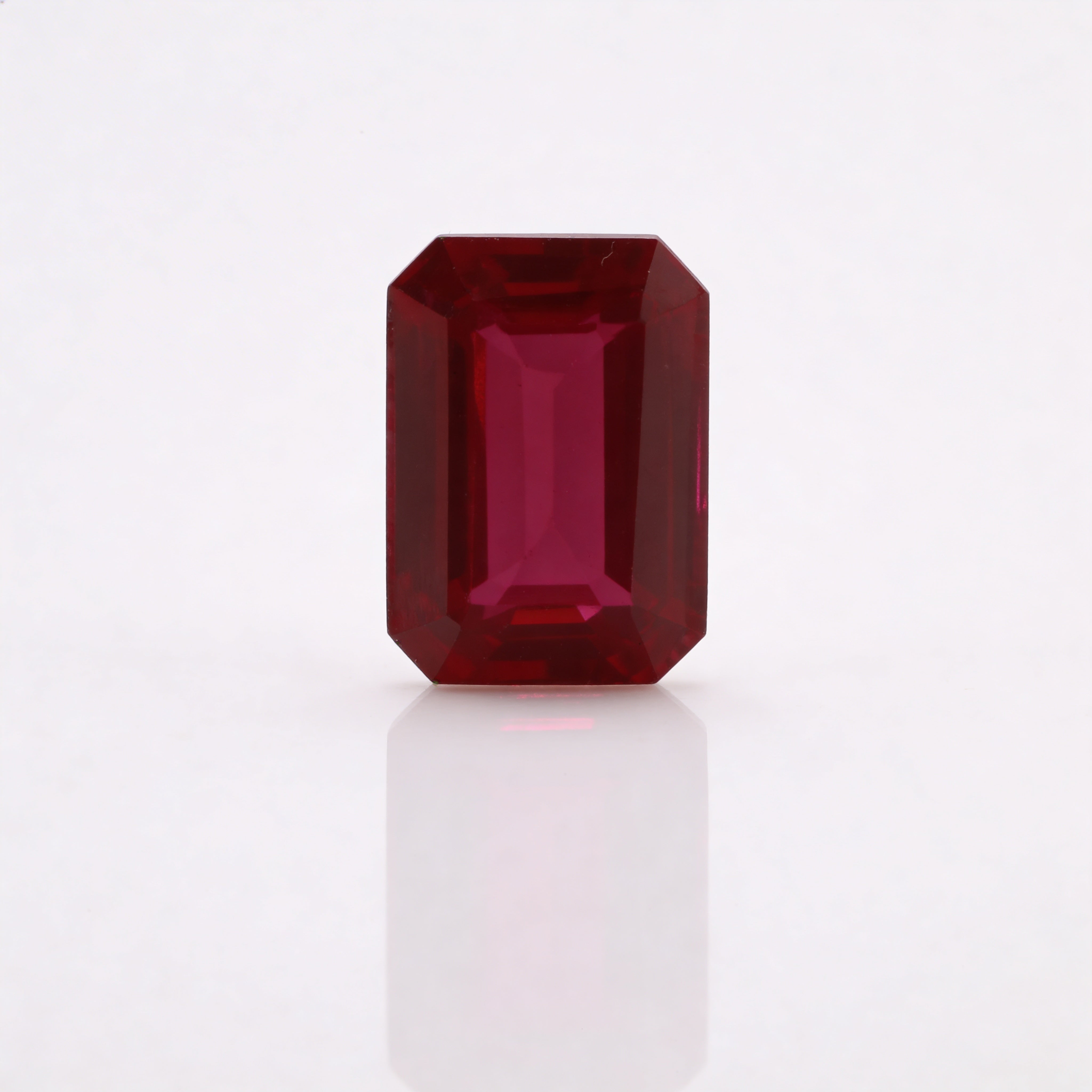 IGI Certified Laboratory Grown Ruby | 13.59 Carat Emerald Cut | Premium Red Statement Gemstone-Saleh Sallom Main image