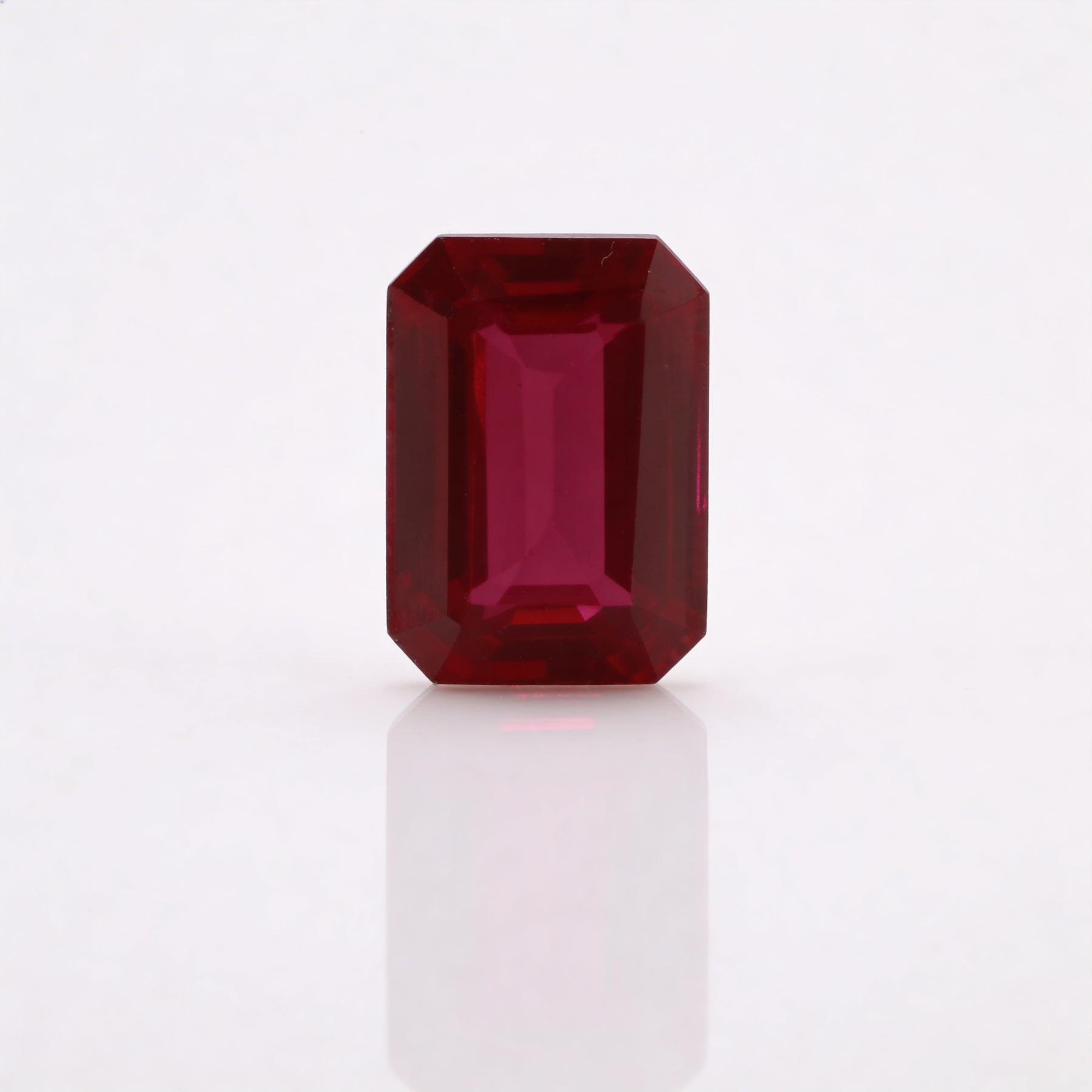 IGI Certified Laboratory Grown Ruby | 13.59 Carat Emerald Cut | Premium Red Statement Gemstone-Saleh Sallom
