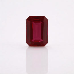 IGI Certified Laboratory Grown Ruby | 13.59 Carat Emerald Cut | Premium Red Statement Gemstone-Saleh Sallom
