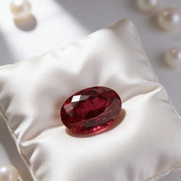 IGI Certified Laboratory Grown Ruby | 10.82 Carat Oval Cut | Vivid Red-Saleh Sallom
