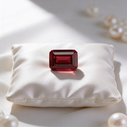IGI Certified Laboratory Grown Ruby | 14.18 Carat Emerald Cut | Vivid Red-Saleh Sallom