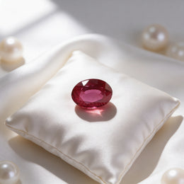 IGI Certified Laboratory Grown Ruby | 5.30 Carat Oval Cut | Pinkish Red-Saleh Sallom