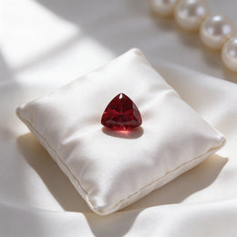 IGI Certified Laboratory Grown Ruby | 1.53 Carat Trillion Cut | Purplish Red-Saleh Sallom