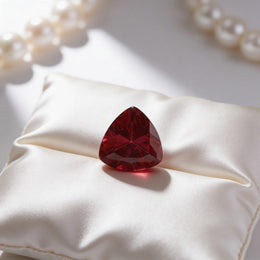 IGI Certified Laboratory Grown Ruby | 1.53 Carat Trillion Cut | Purplish Red-Saleh Sallom