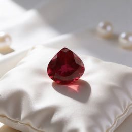 IGI Certified Laboratory Grown Ruby | 9.20 Carat Pear Cut | Purplish Red-Saleh Sallom