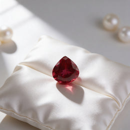IGI Certified Laboratory Grown Ruby | 9.20 Carat Pear Cut | Purplish Red-Saleh Sallom