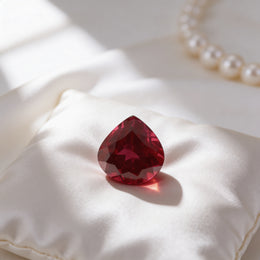 IGI Certified Laboratory Grown Ruby | 11.00 Carat Pear Cut | Purplish Red-Saleh Sallom