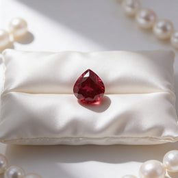 IGI Certified Laboratory Grown Ruby | 11.00 Carat Pear Cut | Purplish Red-Saleh Sallom