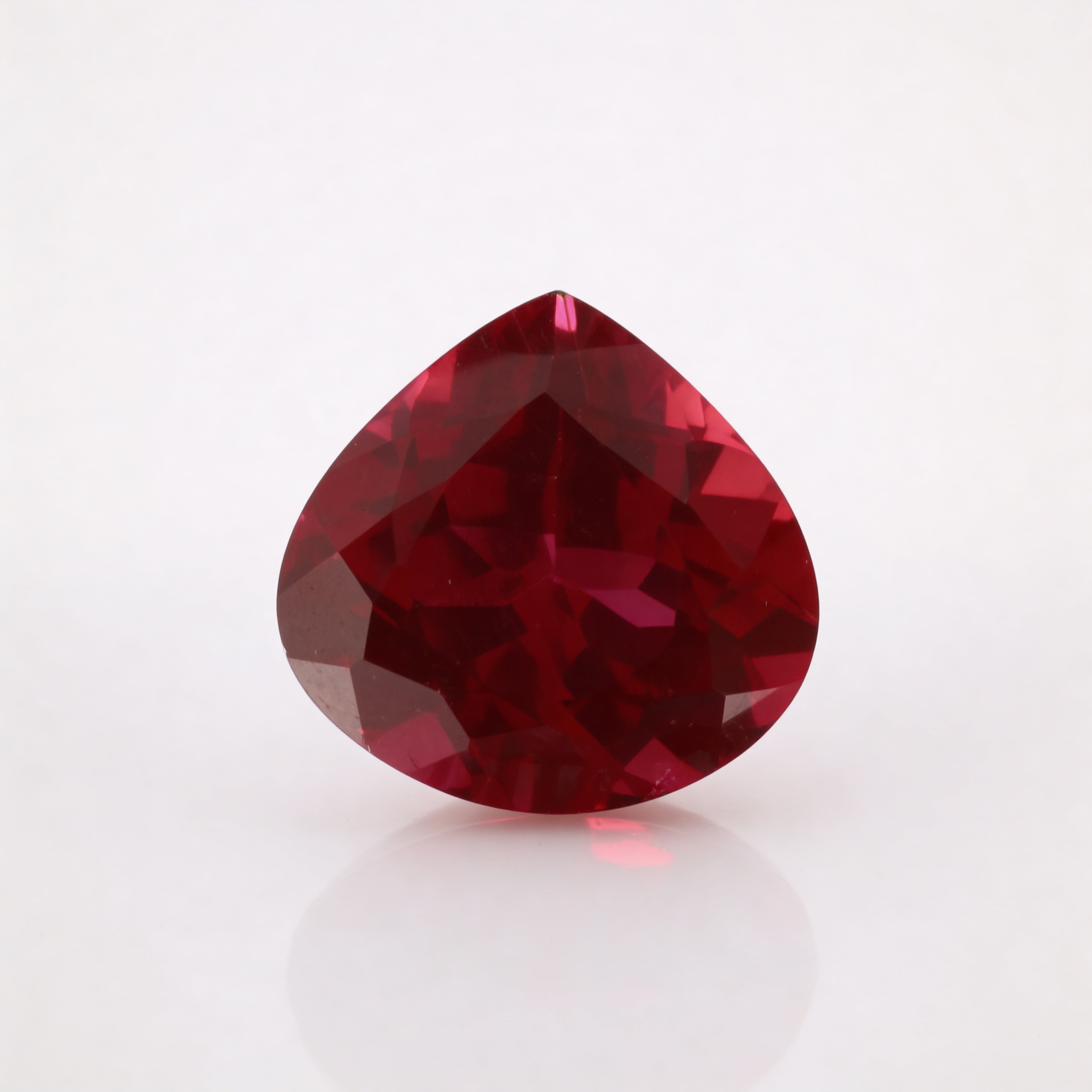IGI Certified Laboratory Grown Ruby | 9.11 Carat Pear Cut | Purplish Red-Saleh Sallom Main image