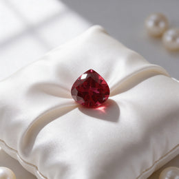 IGI Certified Laboratory Grown Ruby | 9.11 Carat Pear Cut | Purplish Red-Saleh Sallom