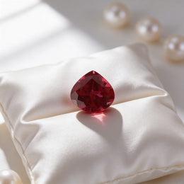IGI Certified Laboratory Grown Ruby | 9.11 Carat Pear Cut | Purplish Red-Saleh Sallom