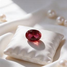 IGI Certified Laboratory Grown Ruby | 6.94 Carat Oval Brilliant Cut | Purplish Red-Saleh Sallom