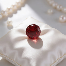 IGI Certified Laboratory Grown Ruby | 14.27 Carat Round Brilliant Cut | Purplish Red-Saleh Sallom