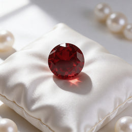 IGI Certified Laboratory Grown Ruby | 14.27 Carat Round Brilliant Cut | Purplish Red-Saleh Sallom