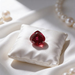 IGI Certified Laboratory Grown Ruby | 8.06 Carat Pear Cut | Purplish Red-Saleh Sallom