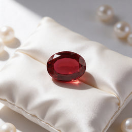 IGI Certified Laboratory Grown Ruby | 33.37 Carat Oval Cut | Purplish Red Investment Gemstone-Saleh Sallom