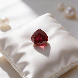 IGI Certified Laboratory Grown Ruby | 9.85 Carat Pear Mixed Cut | Purplish Red Luxury Gem-Saleh Sallom