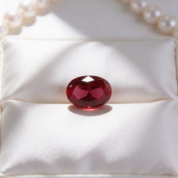 IGI Certified Laboratory Grown Ruby | 17.22 Carat Cushion Mixed Cut | Purplish Red Investment-Grade Gem-Saleh Sallom