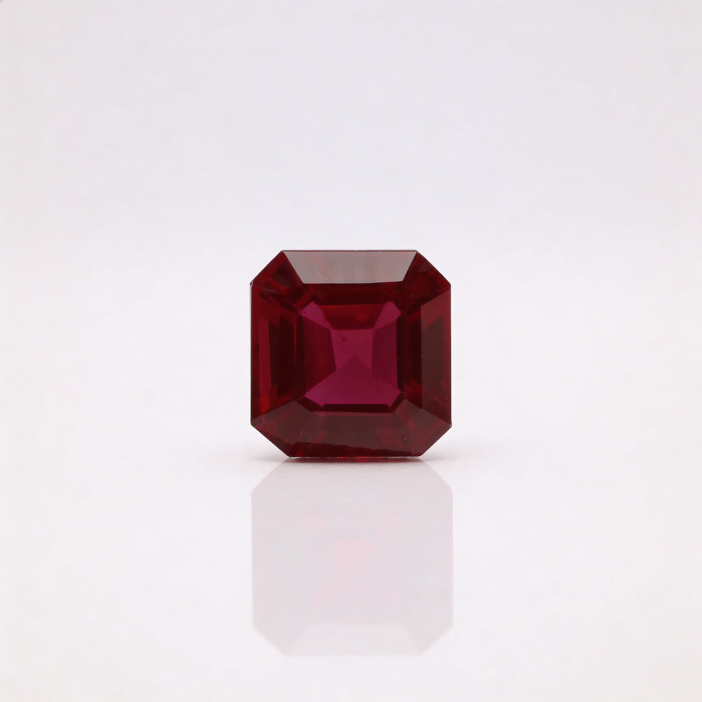 IGI Certified Laboratory Grown Ruby | 6.31 Carat Square Emerald Cut ...