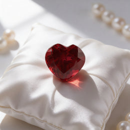 IGI Certified Laboratory Grown Ruby | 11.67 Carat Heart Mixed Cut | Purplish Red Masterpiece-Saleh Sallom