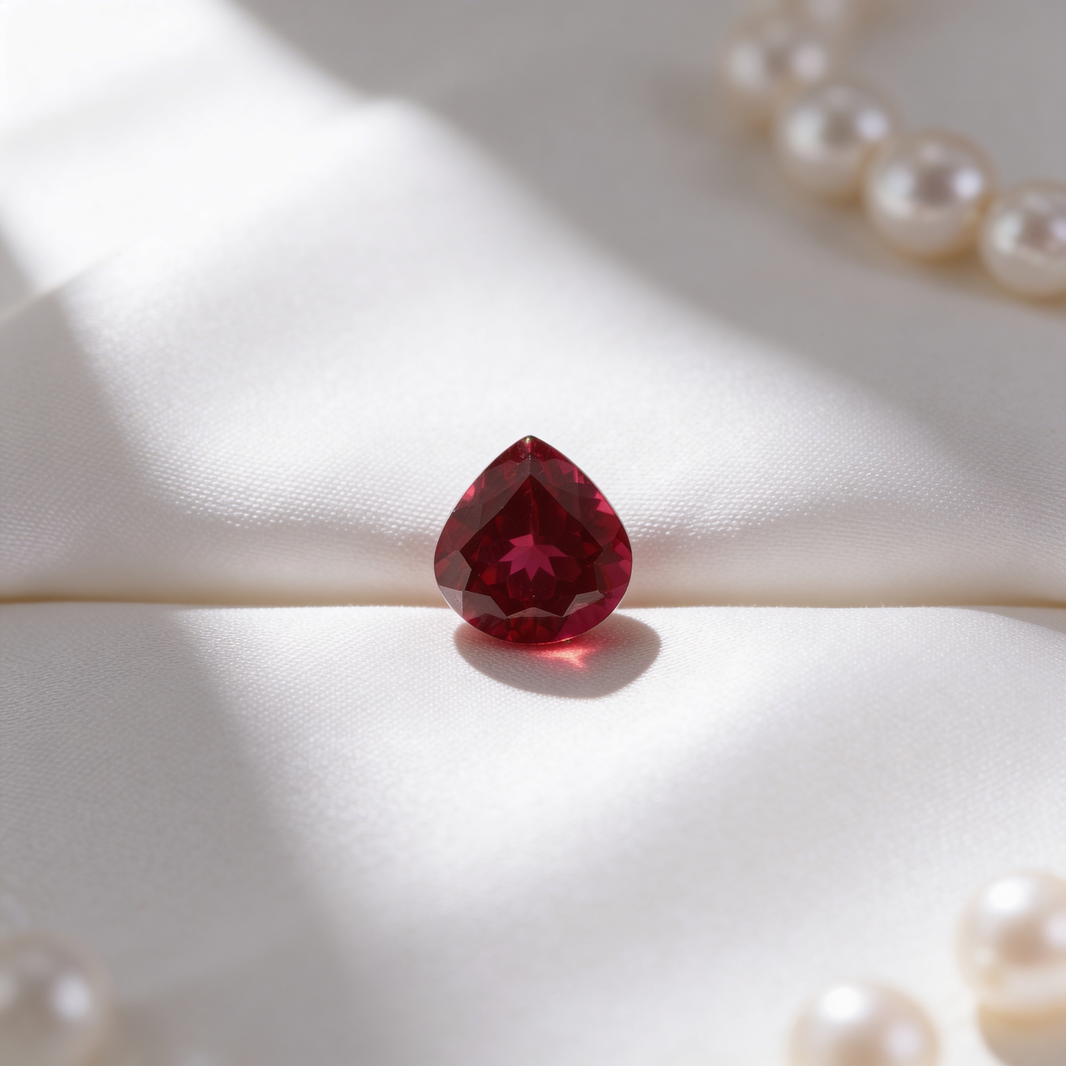 IGI Certified Laboratory Grown Ruby | 8.54 Carat Pear Mixed Cut | Purplish Red Luxury Ruby Secondary image