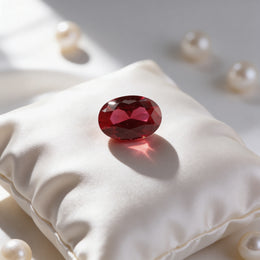 IGI Certified Laboratory Grown Ruby | 6.73 Carat Oval Brilliant Cut | Purplish Red Luxury Ruby-Saleh Sallom