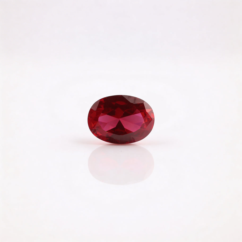 IGI Certified Laboratory Grown Ruby | 7.01 Carat Oval Brilliant Cut | Purplish Red Luxury Gemstone
