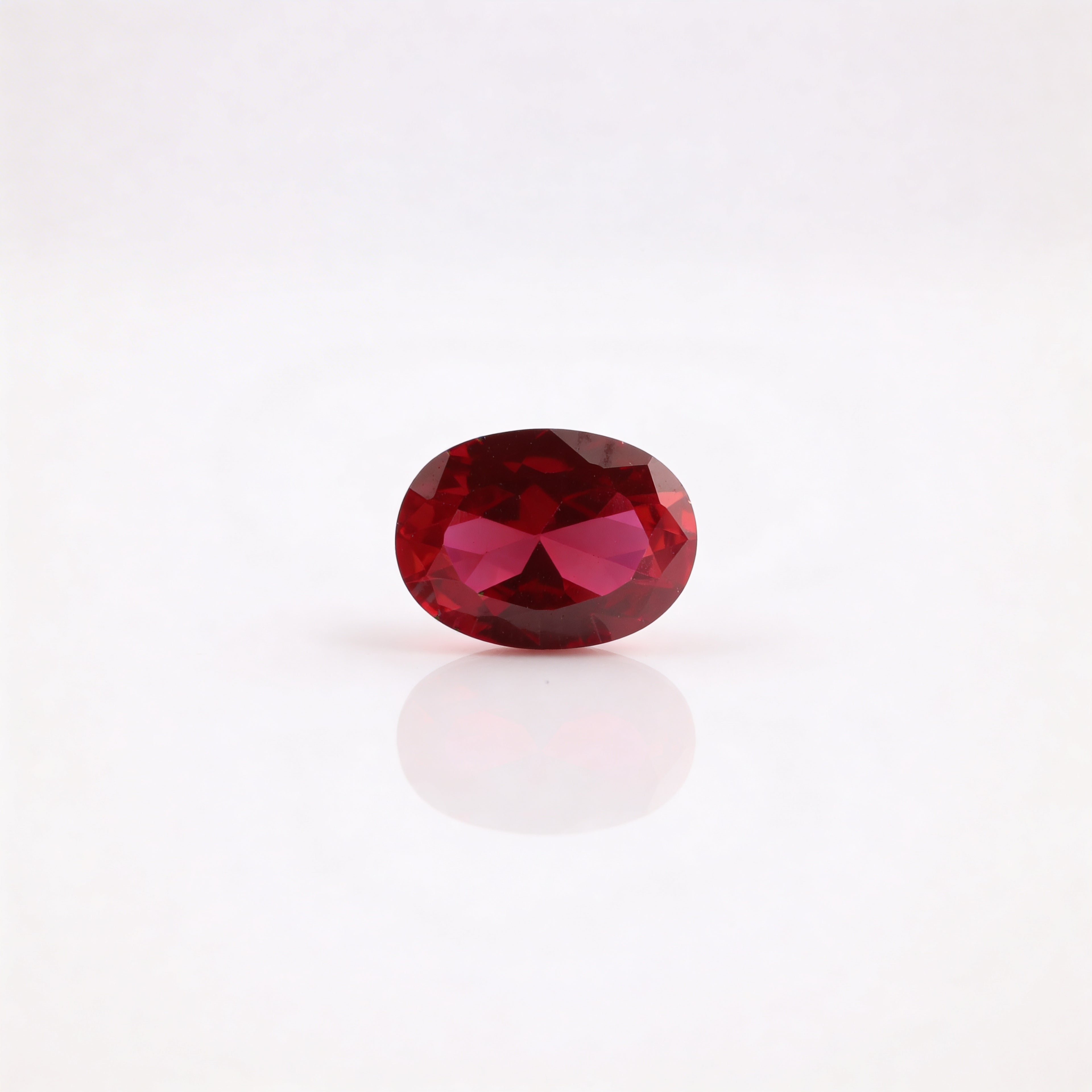 IGI Certified Laboratory Grown Ruby | 7.01 Carat Oval Brilliant Cut | Purplish Red Luxury Gemstone