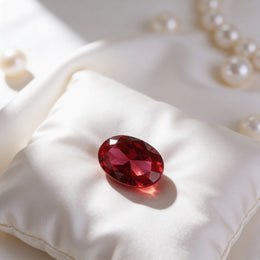 IGI Certified Laboratory Grown Ruby | 7.01 Carat Oval Brilliant Cut | Purplish Red Luxury Gemstone-Saleh Sallom