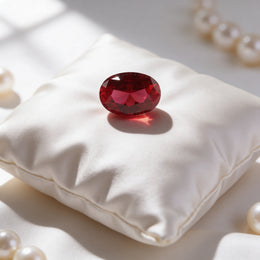 IGI Certified Laboratory Grown Ruby | 6.63 Carat Oval Brilliant Cut | Purplish Red Investment Gemstone-Saleh Sallom