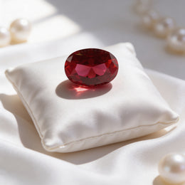 IGI Certified Laboratory Grown Ruby | 6.63 Carat Oval Brilliant Cut | Purplish Red Investment Gemstone-Saleh Sallom