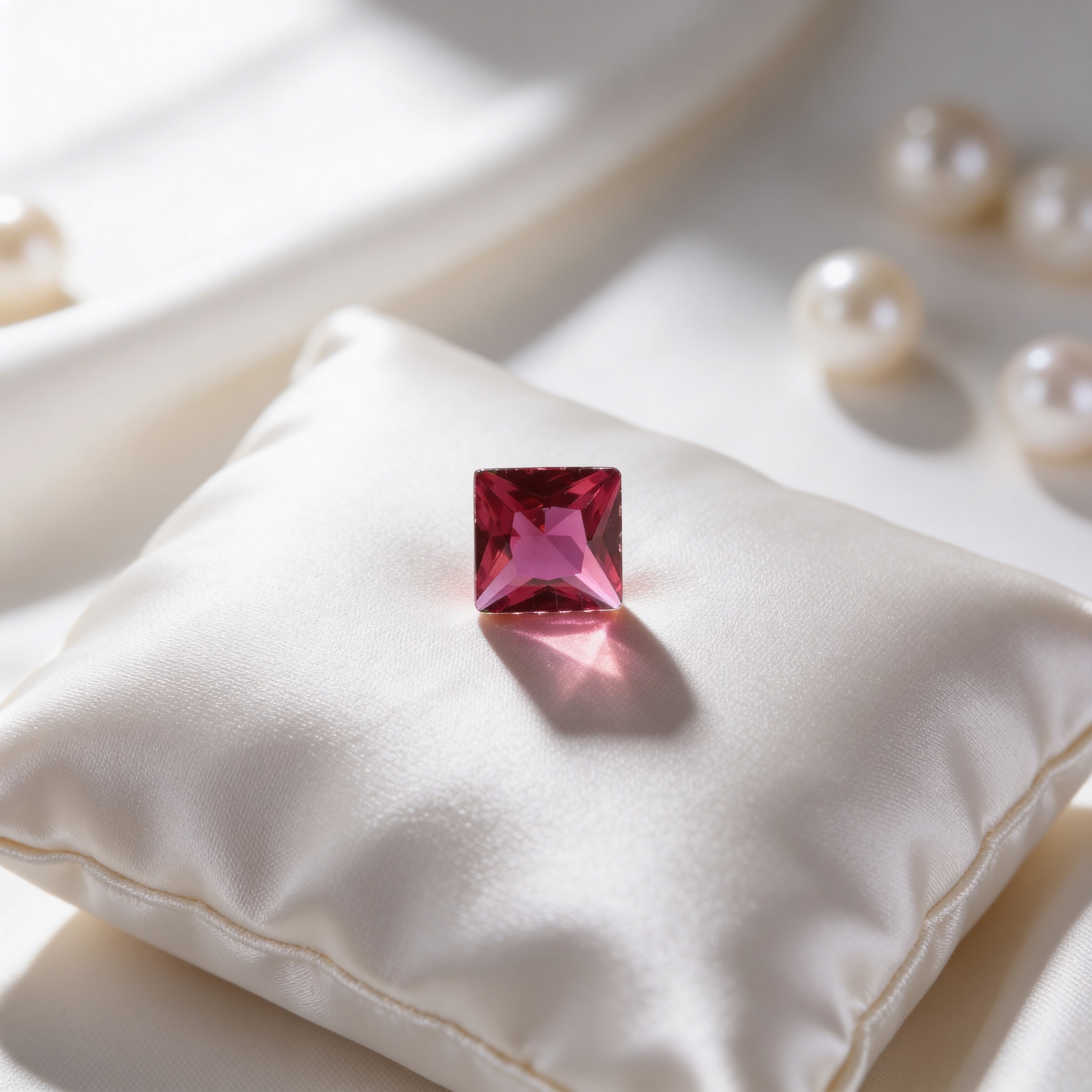 IGI Certified Laboratory Grown Ruby | 1.22 Carat Princess Cut | Purplish Red Ruby