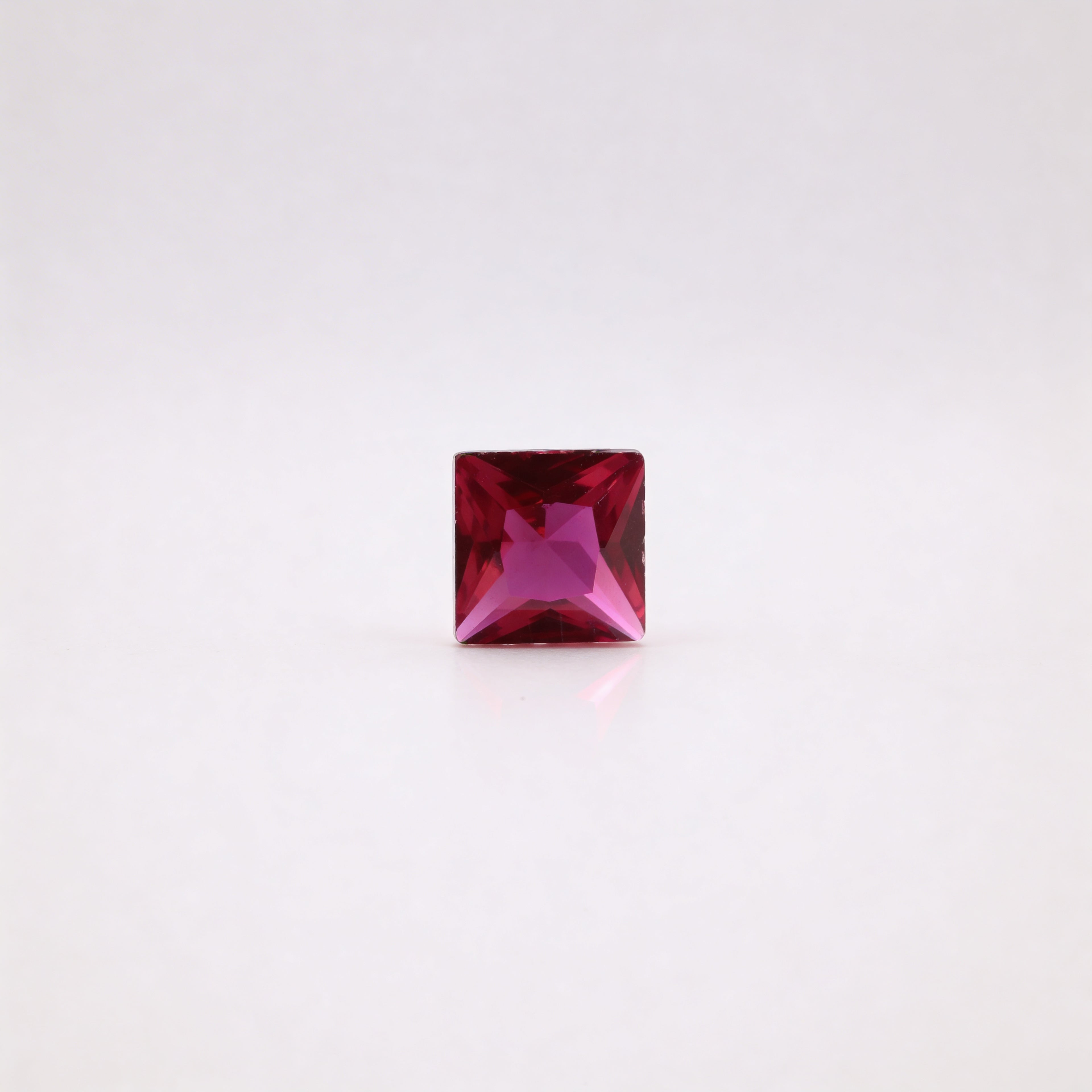 IGI Certified Laboratory Grown Ruby | 1.22 Carat Princess Cut | Purplish Red Ruby