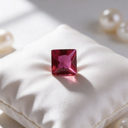 IGI Certified Laboratory Grown Ruby | 1.27 Carat Princess Cut | Purplish Red Ruby Gemstone-Saleh Sallom