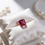 IGI Certified Laboratory Grown Ruby | 1.27 Carat Princess Cut | Purplish Red Ruby Gemstone