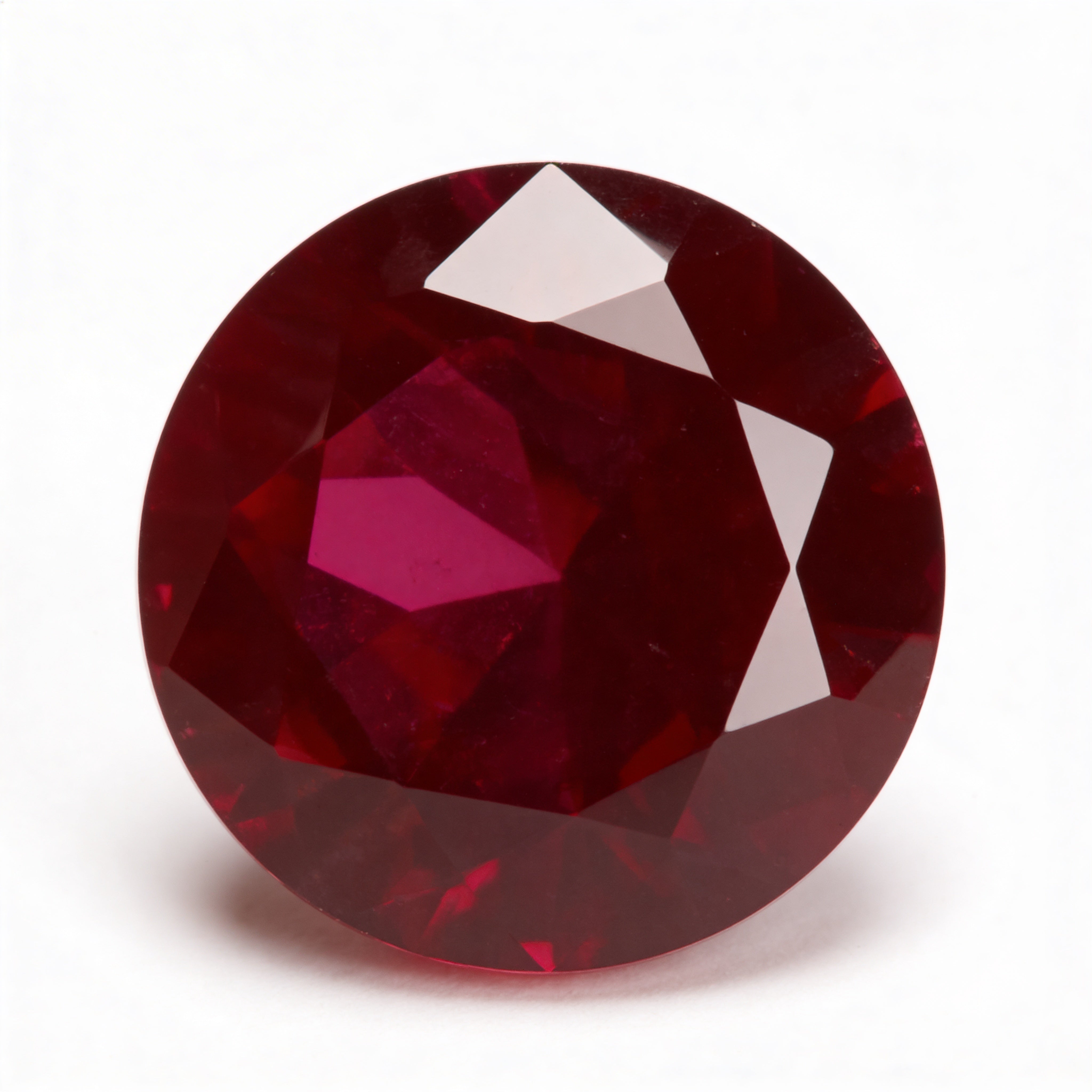 IGI Certified Laboratory Grown Ruby | 1.58 Carat Round Brilliant Cut | Purplish Red Ruby Main image
