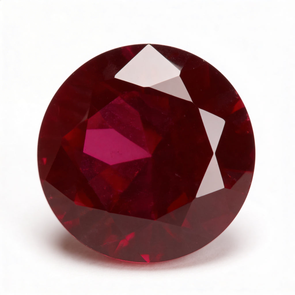 IGI Certified Laboratory Grown Ruby | 1.58 Carat Round Brilliant Cut | Purplish Red Ruby
