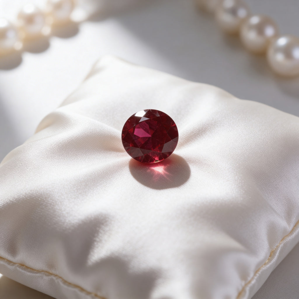 IGI Certified Laboratory Grown Ruby | 1.58 Carat Round Brilliant Cut | Purplish Red Ruby