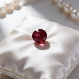 IGI Certified Laboratory Grown Ruby | 1.58 Carat Round Brilliant Cut | Purplish Red Ruby-Saleh Sallom