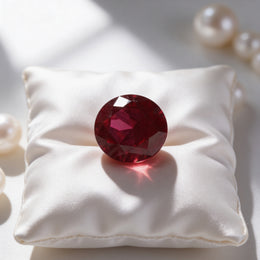 IGI Certified Laboratory Grown Ruby | 1.58 Carat Round Brilliant Cut | Purplish Red Ruby-Saleh Sallom